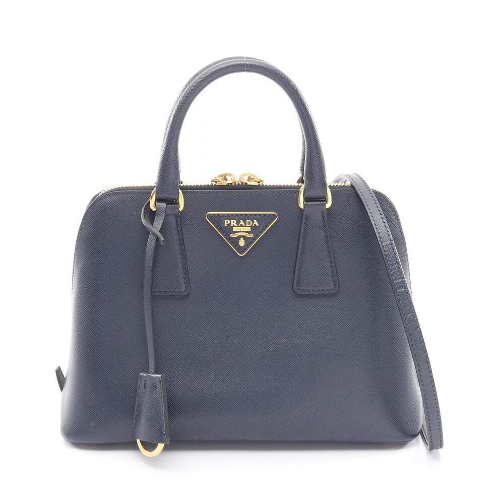 Prada SAFFIANO LUX Handbag leather Navy Blue